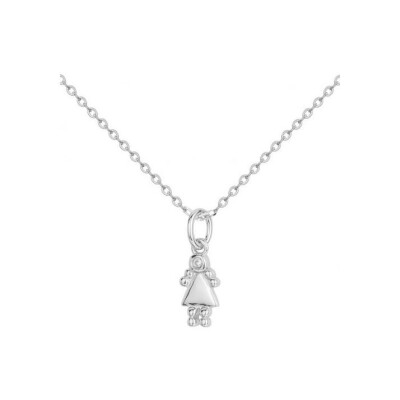 Collier La Garçonne en argent et diamant