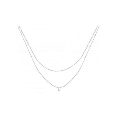 Collier La Garçonne en argent et diamant