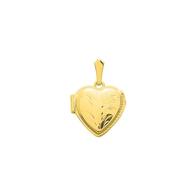 Pendentif porte-photo coeur en or jaune