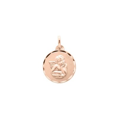 Médaille Ange en or rose