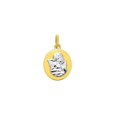 Médaille Ange en or jaune et or blanc