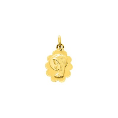 Médaille Vierge en or jaune
