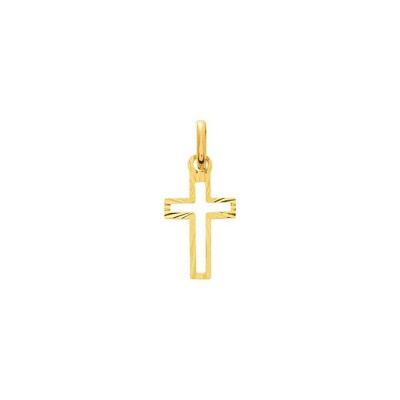 Pendentif croix en or jaune