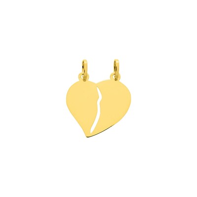 Pendentif coeur sécable en or jaune