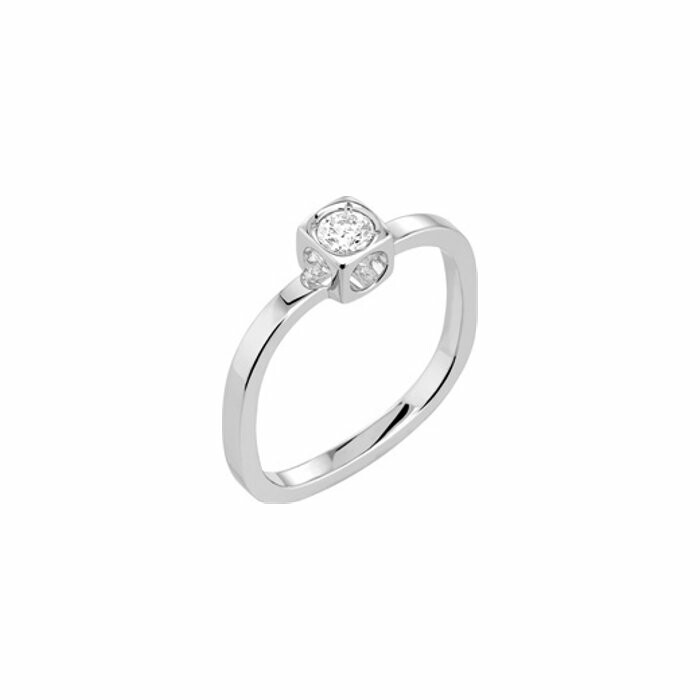 dinh van Le Cube Diamant ring, small size, white gold, diamond