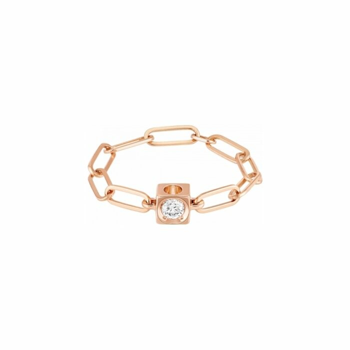 dinh van Le Cube Diamant ring, rose gold, diamond