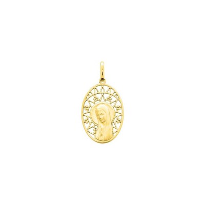Médaille Vierge en or jaune