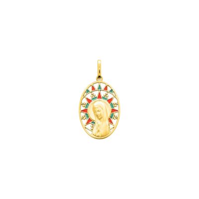 Médaille Vierge en or jaune