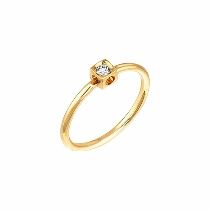 dinh van Le Cube Diamant ring, yellow gold, XS diamond