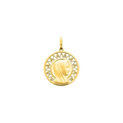 Médaille Vierge en or jaune