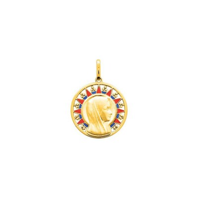 Médaille Vierge en or jaune