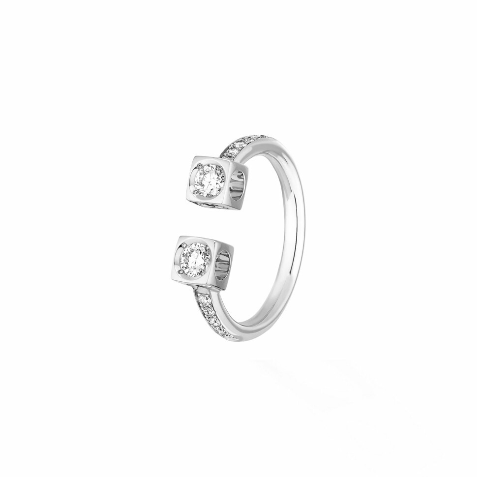 dinh van Le Cube Diamant ring, white gold, diamonds, large size