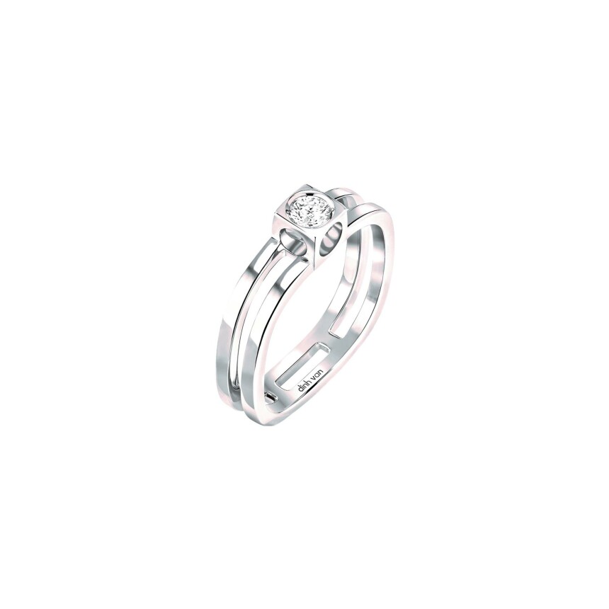 dinh van Le Cube Diamant large model ring, white gold, diamond