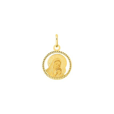 Médaille Vierge en or jaune