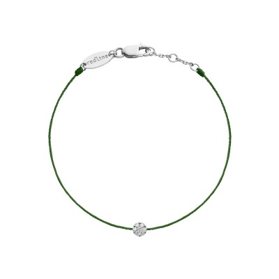Bracelet RedLine Illusion fil feuille avec diamants 0.05 ct en serti invisible, or blanc