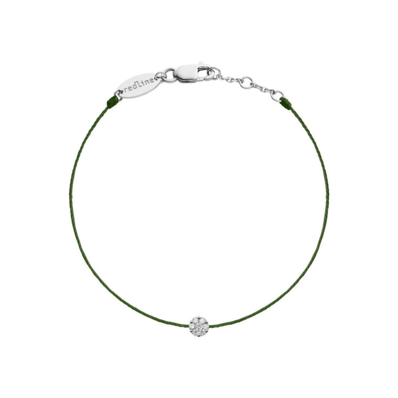Bracelet Redline Illusion fil forêt avec diamants 0.05 ct en serti invisible, or blanc
