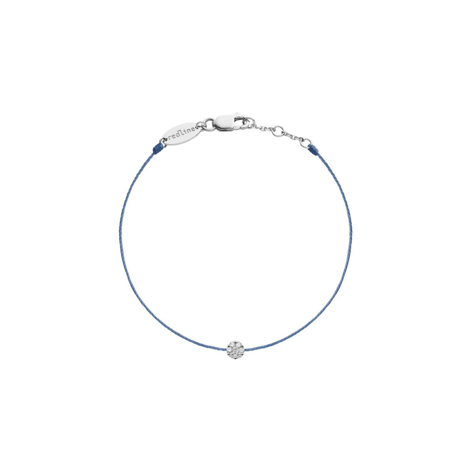 Bracelet RedLine Illusion fil jean avec diamants 0.05ct en serti invisible, or blanc