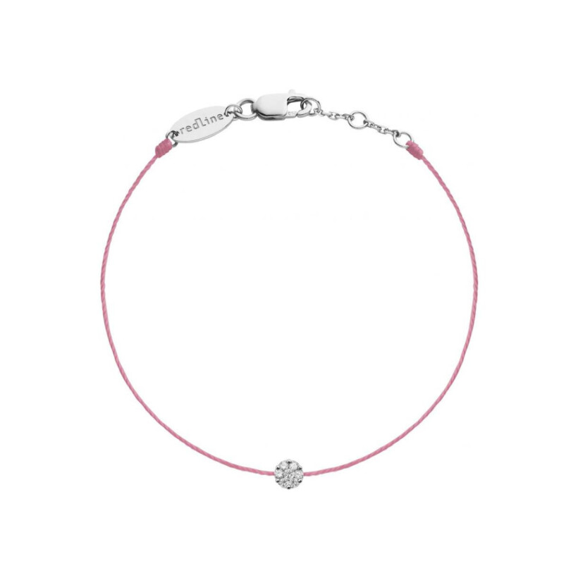 Bracelet Redline Illusion fil lilas avec diamants 0.05 ct en serti invisible, or blanc
