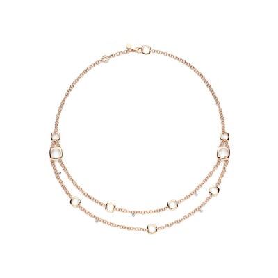 BIGLI Elements-ketting van roségoud en diamant