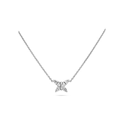 Pendentif Papillon diamants or blanc