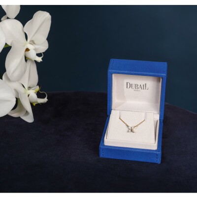 Pendentif Papillon diamants or rose