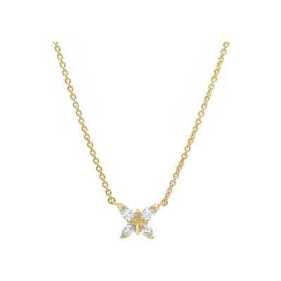 Pendentif Papillon diamants or jaune