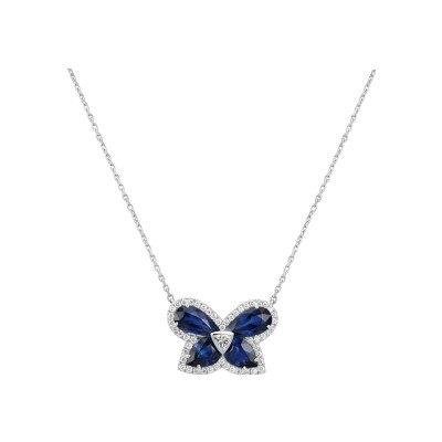 Pendentif diamants or blanc