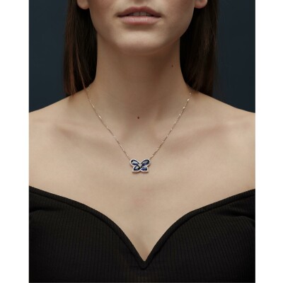 Pendentif diamants or blanc