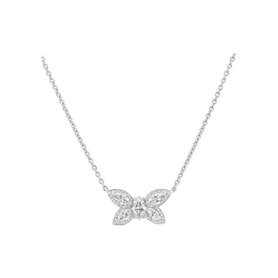 Pendentif diamants or blanc