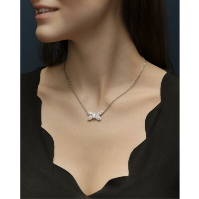 Pendentif diamants or blanc