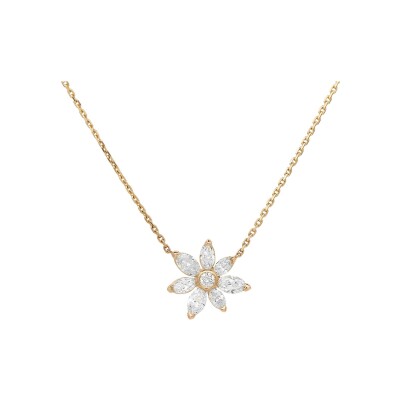 Pendant diamonds rose gold