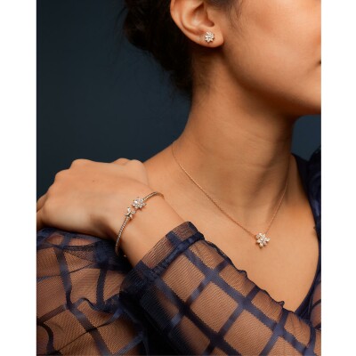 Pendant diamonds rose gold