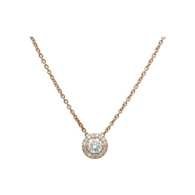 Pendentif diamants or rose