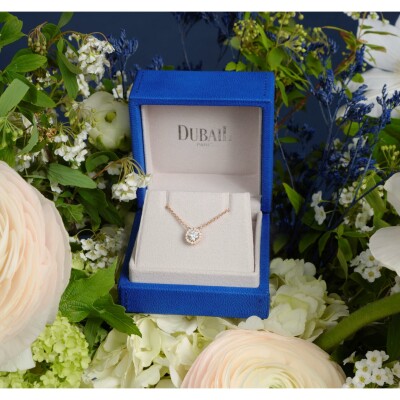Pendentif diamants or rose