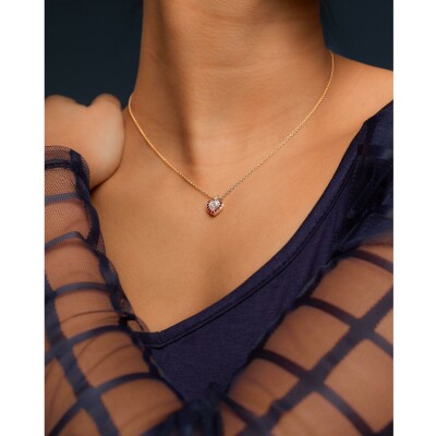 Pendentif Cœur diamants or jaune