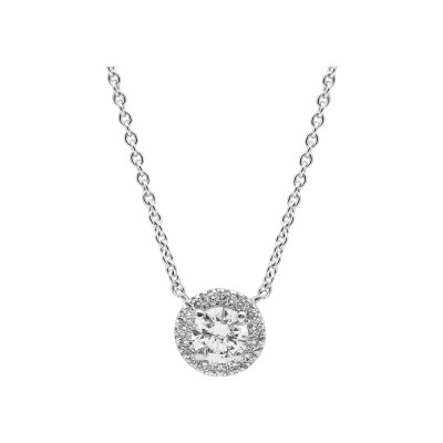 Pendentif diamants or blanc