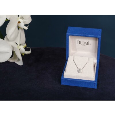 Pendentif diamants or blanc