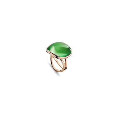BIGLI Chloe ring in roségoud, agaat, kwarts en diamant