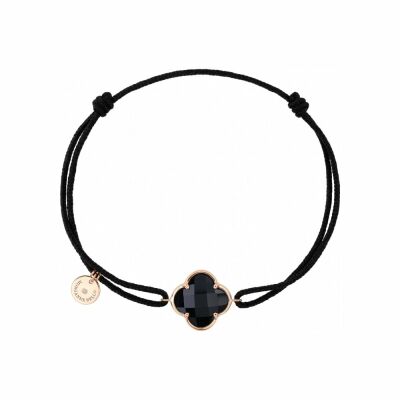 Bracelet cordon Morganne Bello Victoria en or rose et onyx