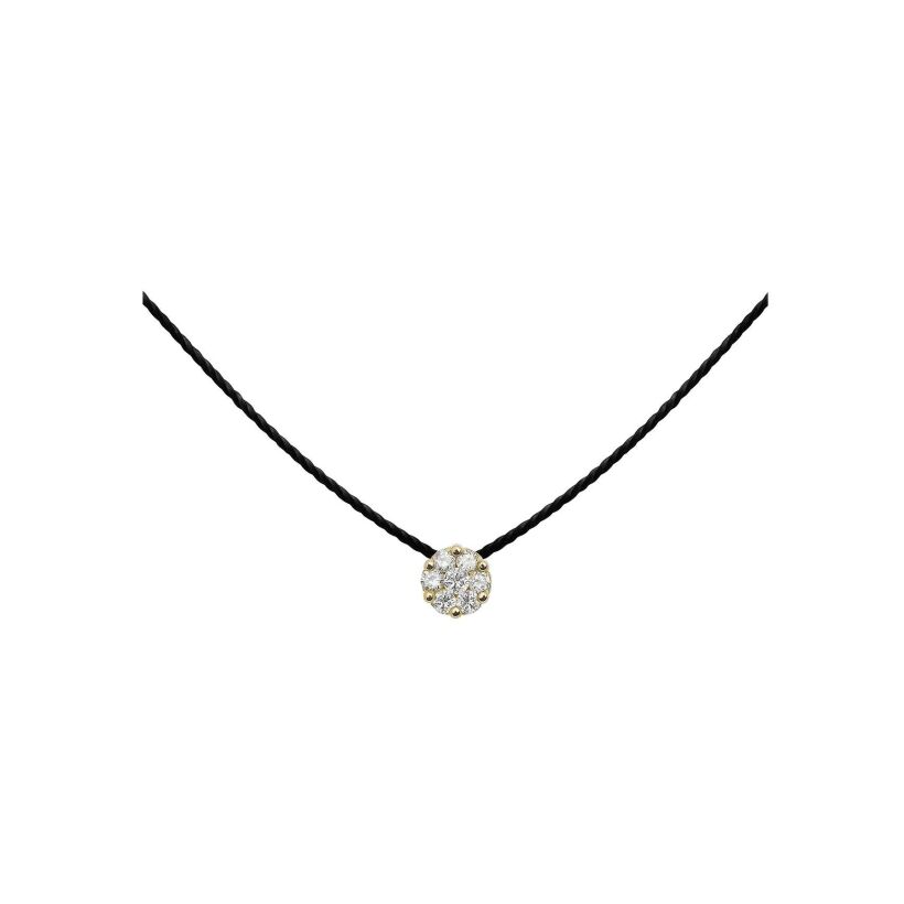 Collier Redline Illusion en or jaune et diamant de 0.05ct