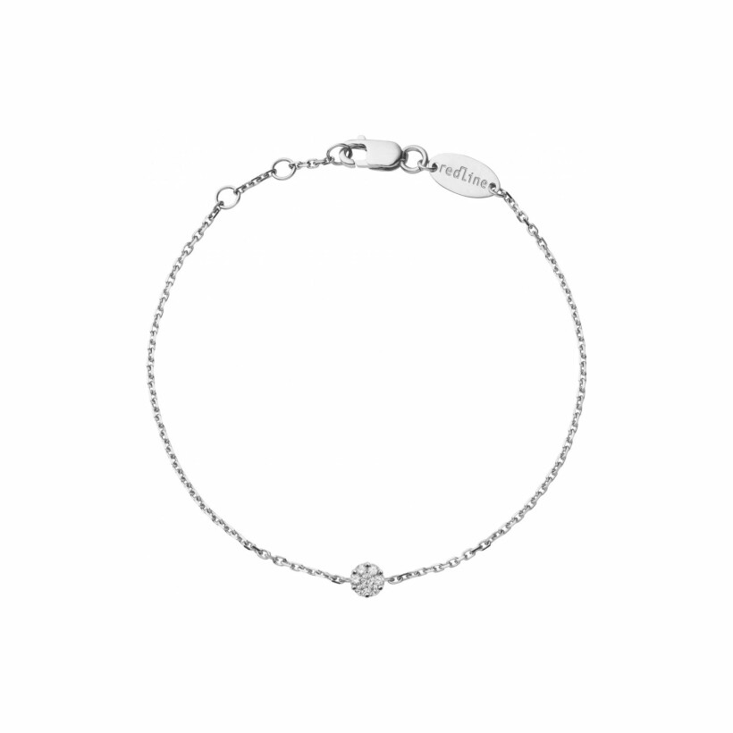 Bracelet RedLine Illusion chaîne avec diamant 0.05ct en serti invisible, or blanc