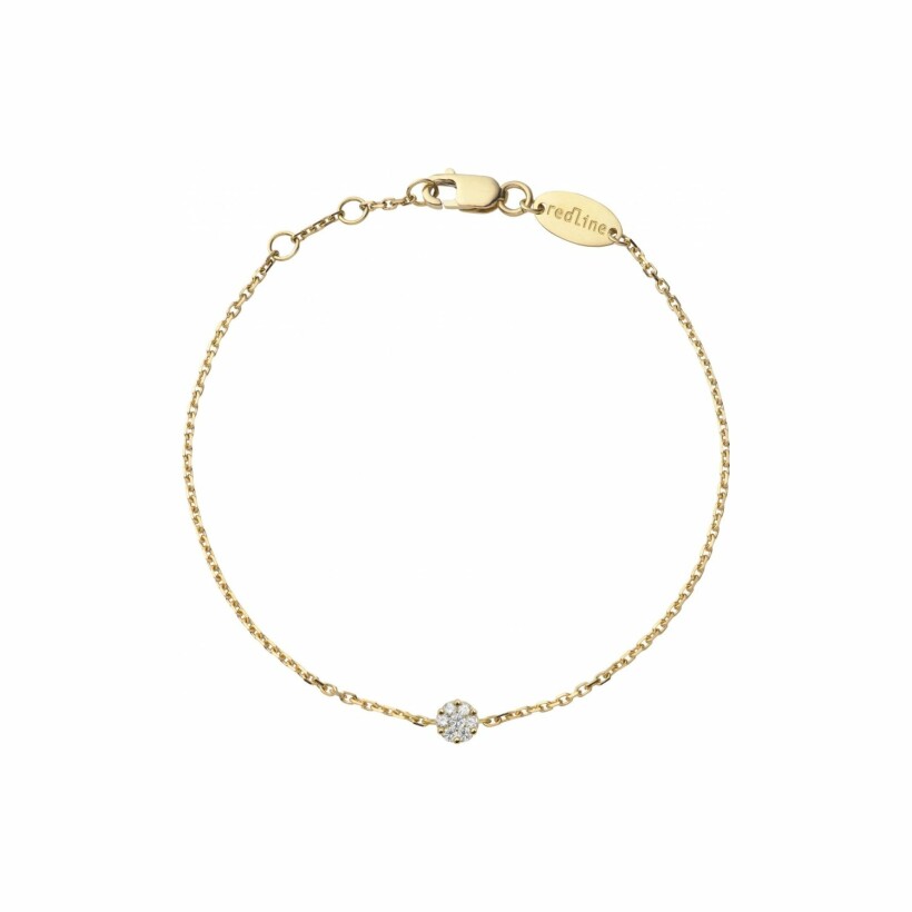 Bracelet RedLine Illusion chaîne avec diamant 0.05ct en serti invisible, or jaune