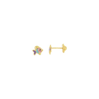 Puces d'oreilles en or jaune