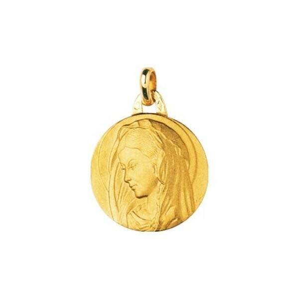 Médaille de baptême vierge en or jaune