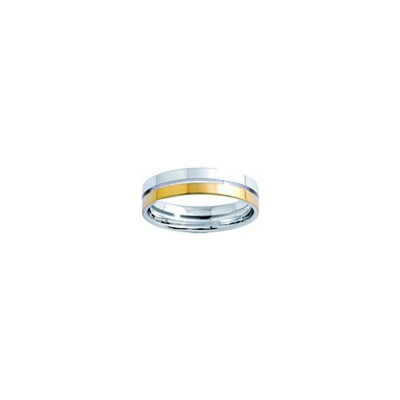 Alliance finition pyrite en or jaune et or blanc palladié