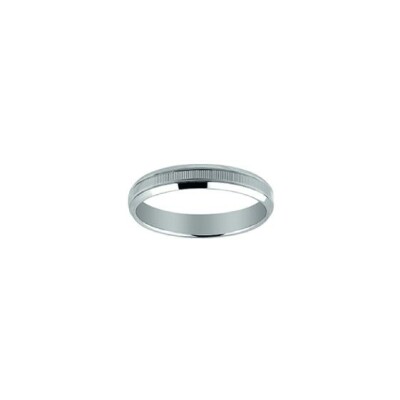 Alliance en or blanc et diamant