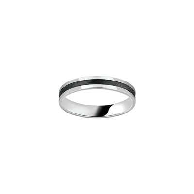 Alliance en or blanc et carbone