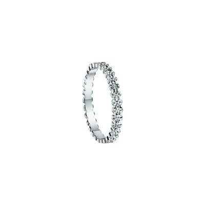 Alliance en or blanc et diamant