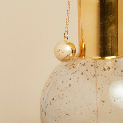 Collier bola Ilado Bonne étoile en plaqué or et cristal