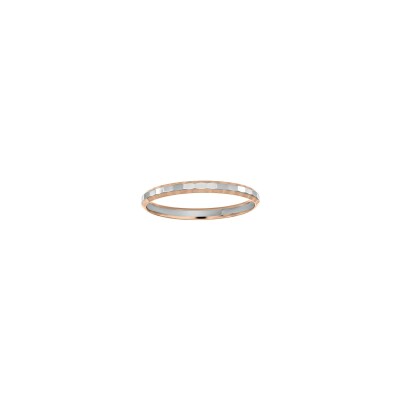 Alliance en or rose et or blanc